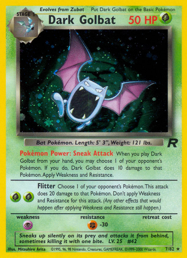 Rocket set Holo Dark Golbat #7/82 unlimited